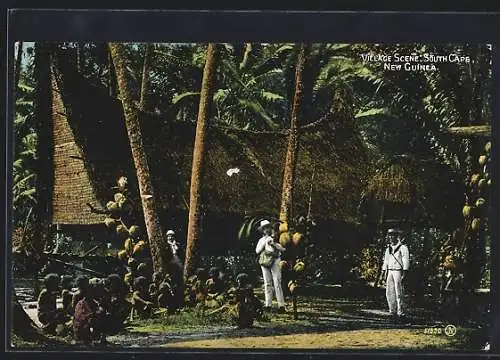 AK South Cape /New Guinea, Village Scene