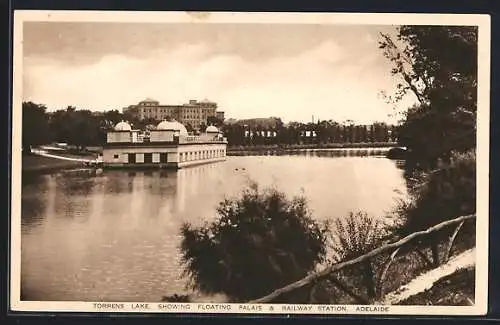 AK Adelaide, Torrens Lake, Floating Palais and Railway Station