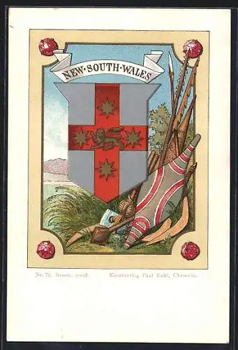 AK Wappen von New-South-Wales mit Waffen