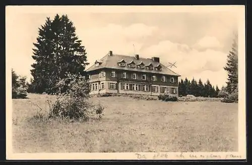 AK Landpoststempel Eisenacher Haus über Meiningen