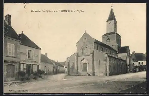 AK Rouvray, l`Église et les bâtiments environnants