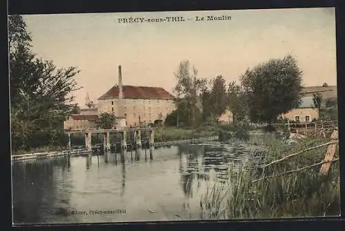 AK Précy-sous-Thil, Le Moulin et Rivière