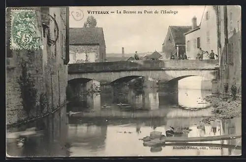 AK Vitteaux, La Brenne au Pont de l`Horloge