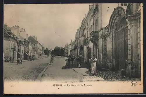 AK Semur, la Rue de la Liberté