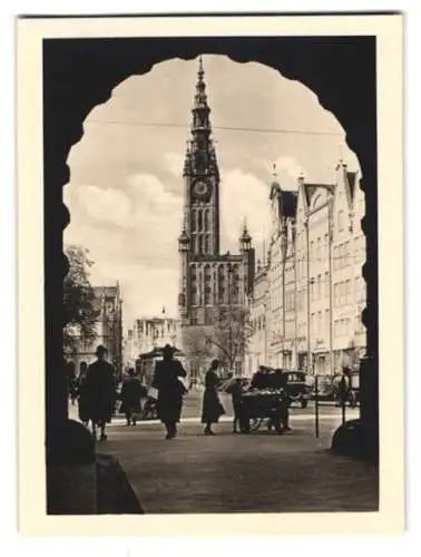 12 Fotografien Julius Simonsen, Oldenburg, Ansicht Danzig - Gdansk, Zeughaus, Hafen, Marienkirche, Artushof u.a.