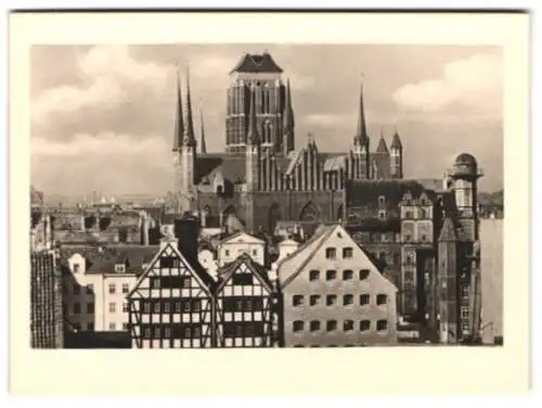 12 Fotografien Julius Simonsen, Oldenburg, Ansicht Danzig - Gdansk, Zeughaus, Hafen, Marienkirche, Artushof u.a.