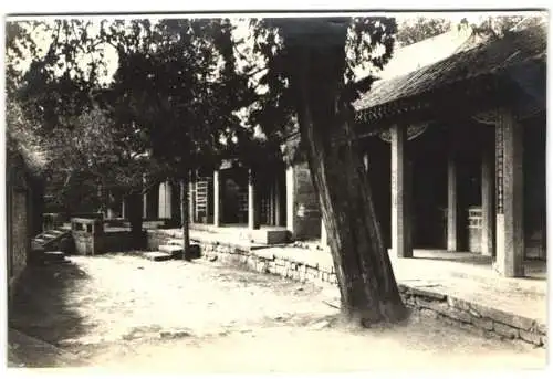 Fotografie unbekannter Fotograf, Ansicht Hong Kong / China, Tsing-Lung-Tsuen Tempel um 1923