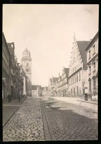 Fotografie unbekannter Fotograf, Ansicht Donauwörth, Reichsstrasse mit Wohn - und Geschäftshäusern