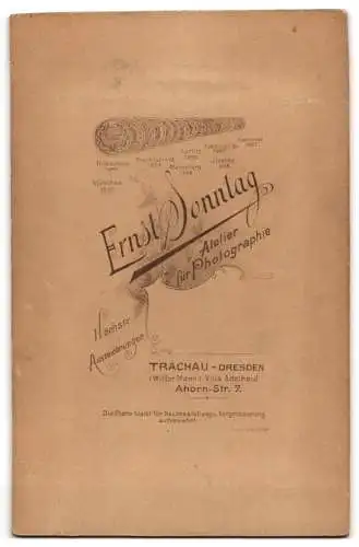 Fotografie Ernst Sonntag, Trachau-Dresden, Ahorn-Str. 7, Elegantes Paar in festlicher Kleidung