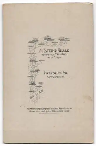 Fotografie A. Steinhäuser, Freiburg i. B., Karthäuserstr. 4, Paar in eleganter Garderobe