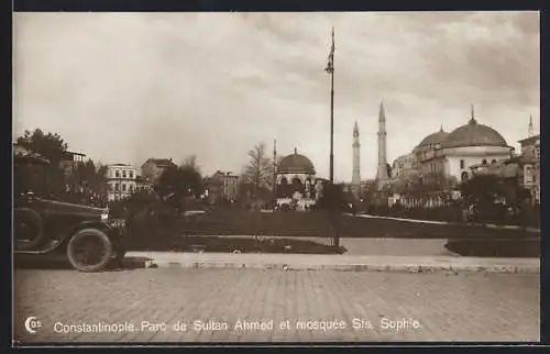 AK Constantinople, Parc de Sultan Ahmed et mosquée Ste. Sophie