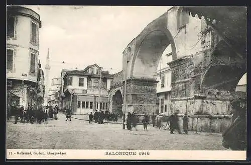 AK Salonique, Ansicht von 1916