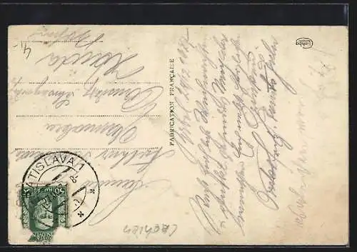 AK Bratislava, Brücke und Teilansicht der Stadt