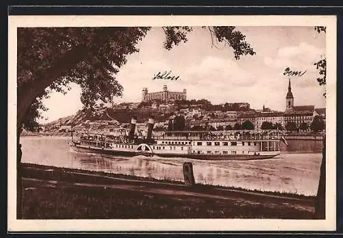 AK Bratislava, Dampfer auf der Donau