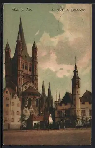 AK Köln, St. Martin & Stapelhaus