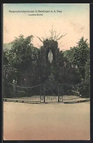 AK Geistingen a. d. Sieg, Redemptoristenkloster, Lourdes-Grotte