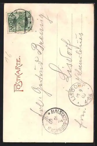 AK Bonn, Münsterkirche aus der Vogelschau