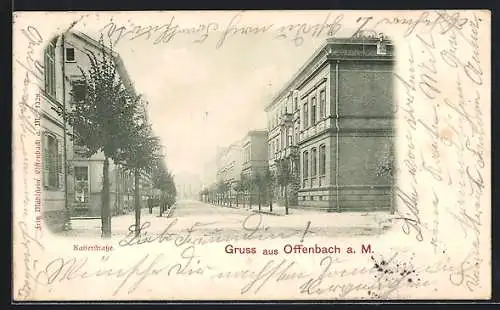 AK Offenbach a. M., Kaiserstrasse mit Passanten