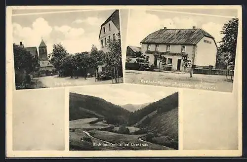 AK Udenbreth, Gasthof-Pension Zur Linde, Strassenpartie im Dorf