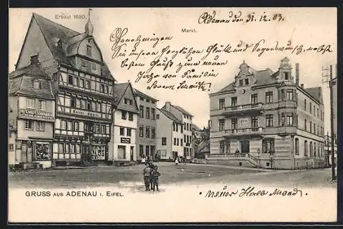 AK Adenau i. Eifel, Markt, erbaut 1630