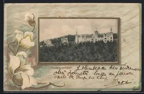 Präge-AK Hohenhonnef, Blick aufs Schloss