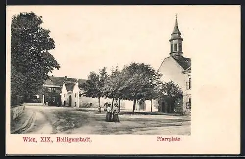 AK Wien, Heiligenstadt, Partie am Pfarrplatz