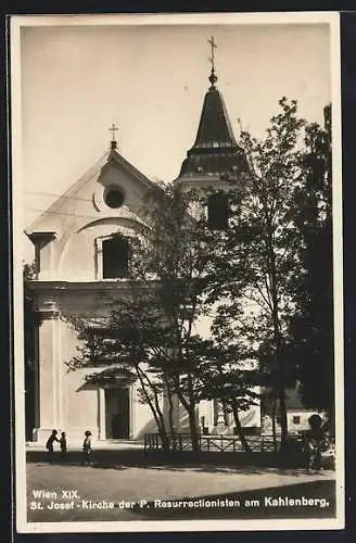 AK Wien, Kahlenberg, St. Josef-Kirche der P. Resurrectionisten