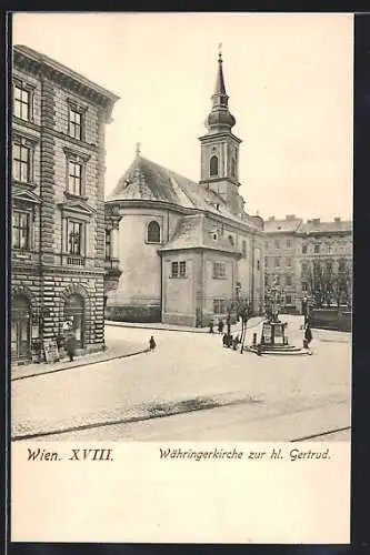 AK Wien, Währingerkirche zur hl. Gertrud