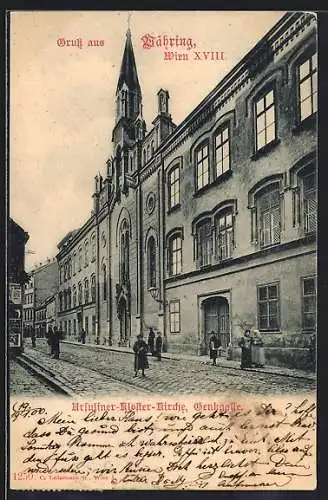 AK Wien, Währing, Ursuliner-Kloster-Kirche in der Gentzgasse