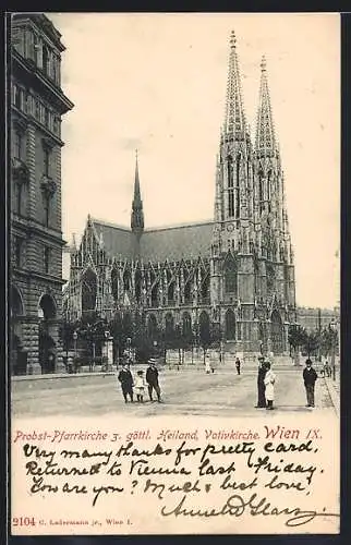 AK Wien, Probst-Pfarrkirche z- göttl. Heiland, Votivkirche