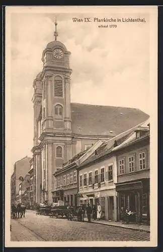 AK Wien, Lichtenthal, Pfarrkirche, erbaut 1770