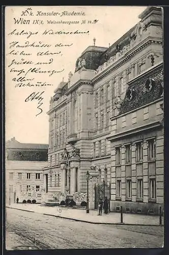 AK Wien, K. k. Konsular-Akademie, Waisenhausgasse 14