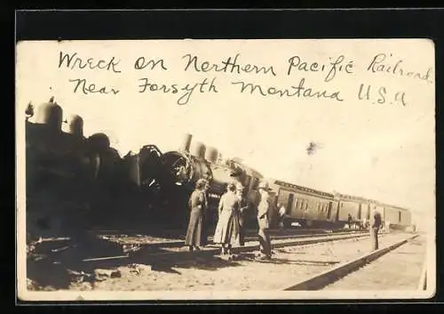 AK Forsyth, MT, Trainwreck on Northern Pacific Railroad