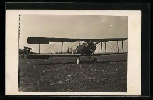 AK Flugzeug Doppeldecker Salmson Sal II A.2