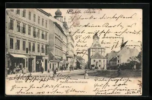 AK Wien, Geschäfte in der Matzleinsdorferstrasse