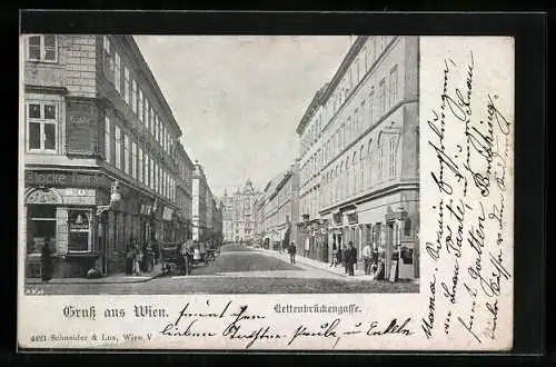 AK Wien, Restaurant zur Glocke von Franz S., Kettenbrückengasse