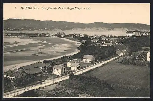 AK Hendaye, Vue gènèrale de Hendaye-Plage