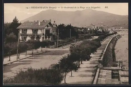 AK Hendaye, Le Boulevard de la Plage et le Jaizquibel