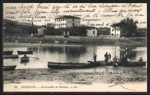 AK Hendaye, embarcadére de Santiago