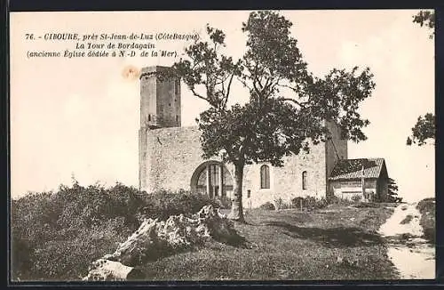 AK Ciboure, la tour de Bordagain, ancienne église dédiée à Notre-Dame de la Mer