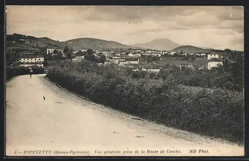 AK Espelette, Vue gènèrale prise de la Route de Cambo