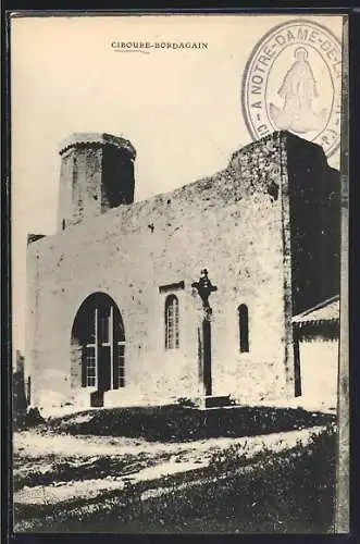 AK Ciboure-Bordagain, Kirche mit Denkmal