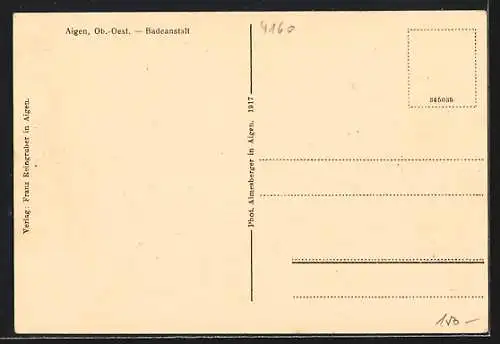 AK Aigen /Ob.-Oest., Badeanstalt mit Badenden