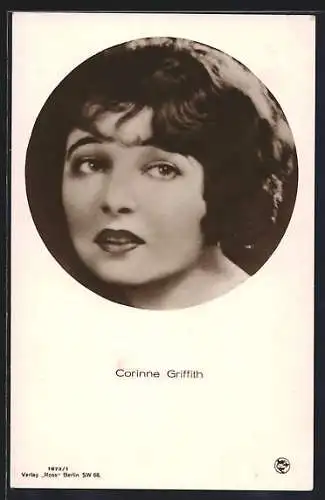 AK Schauspielerin Corinne Griffith mit erwartungsvollem Blick