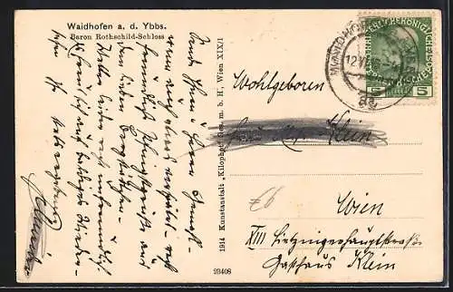 AK Waidhofen a. d. Ybbs, Baron Rothschild-Schloss