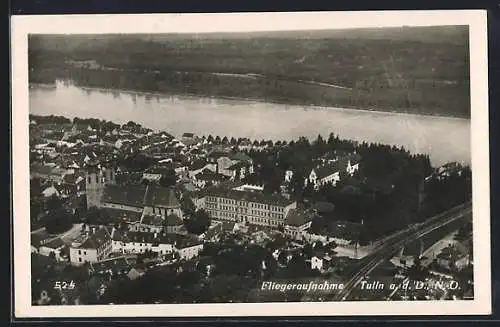 AK Tulln a. d. Donau, Gesamtansicht vom Flugzeug aus