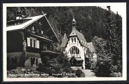 AK Semmering, Pfarrhof und Kircherl