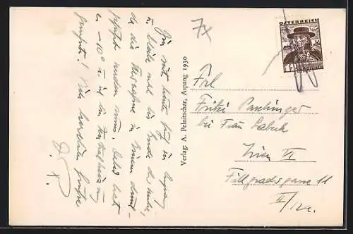 AK Aspang, Viadukt im Winter