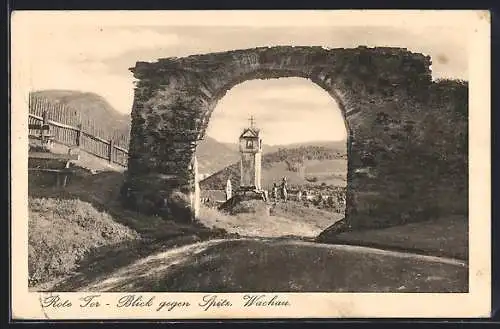 AK Spitz /Wachau, Rote Tor mit Blick gegen Spitz