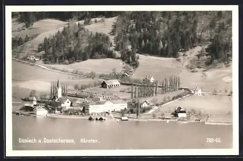 AK Ossiach am Ossiachersee, Gesamtansicht aus der Vogelschau